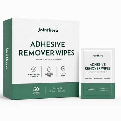 Adhesive Remover Wipes – Gentle, Skin-Friendly Formula for Removing Tape, Residue & Adhesives Safely for Sensitive Skin Jointhera Essentials