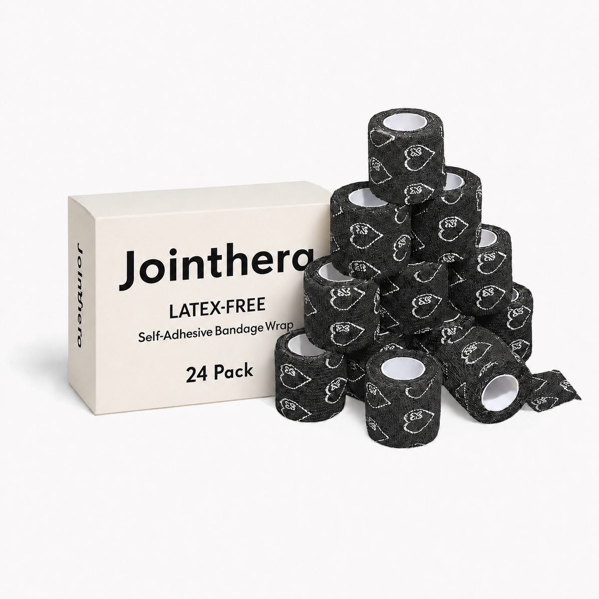Premium Latex Free Self Adhesive Bandage Wrap For Compression, Injury Support & Joint Protection - 2" x 5 Yds, 6 Pack Jointhera