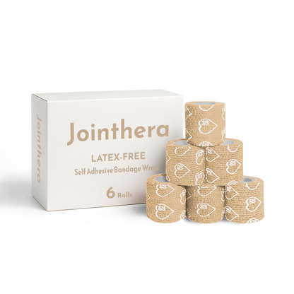 Premium Latex Free Self Adhesive Bandage Wrap For Compression, Injury Support & Joint Protection - 2" x 5 Yds, 6 Pack Jointhera