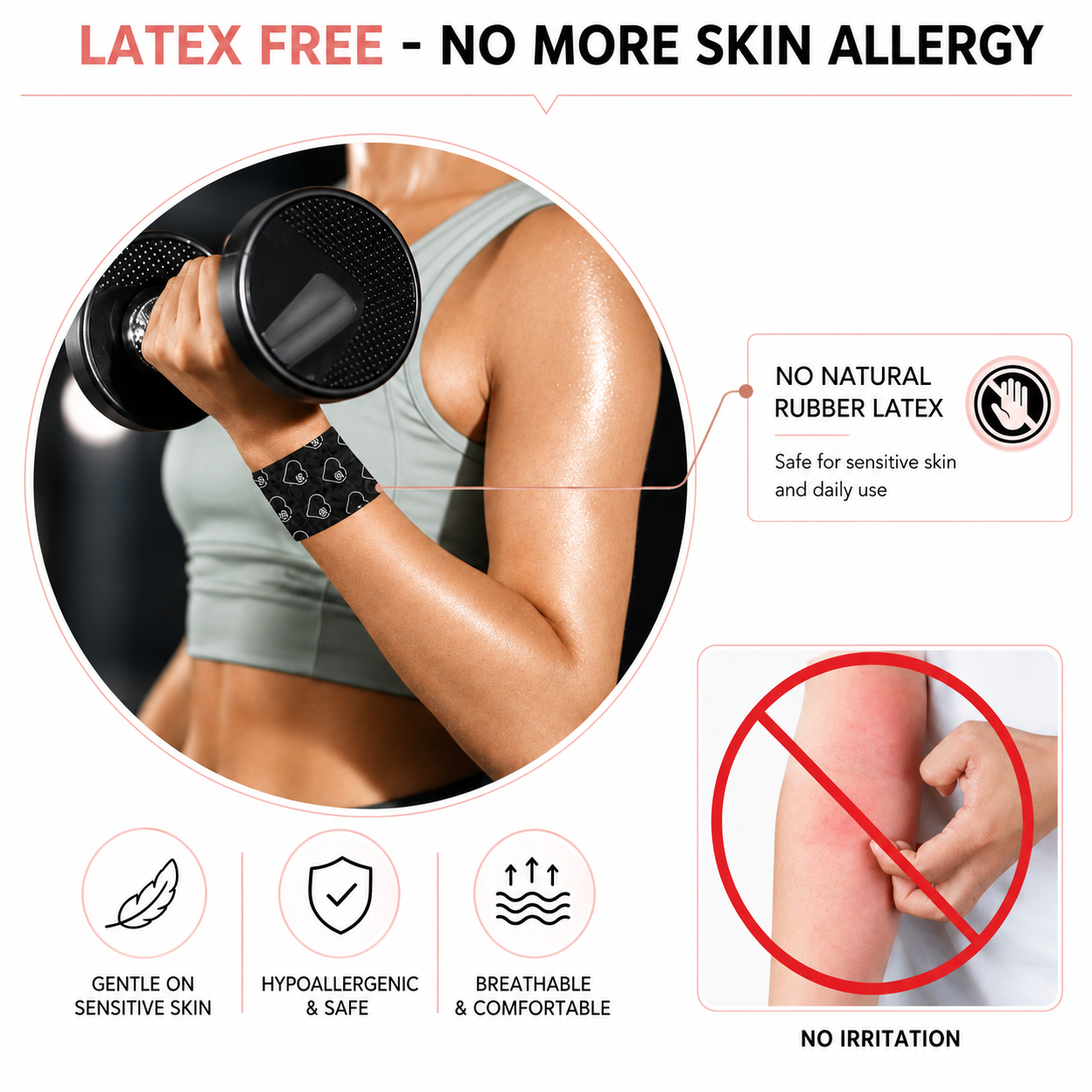 Premium Latex Free Self Adhesive Bandage Wrap For Compression, Injury Support & Joint Protection - 2" x 5 Yds, 6 Pack