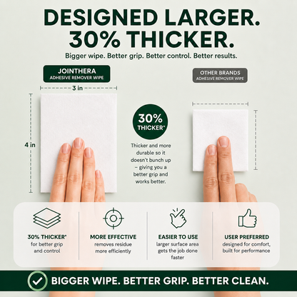 Adhesive Remover Wipes – Gentle, Skin-Friendly Formula for Removing Tape, Residue & Adhesives Safely for Sensitive Skin Jointhera Essentials