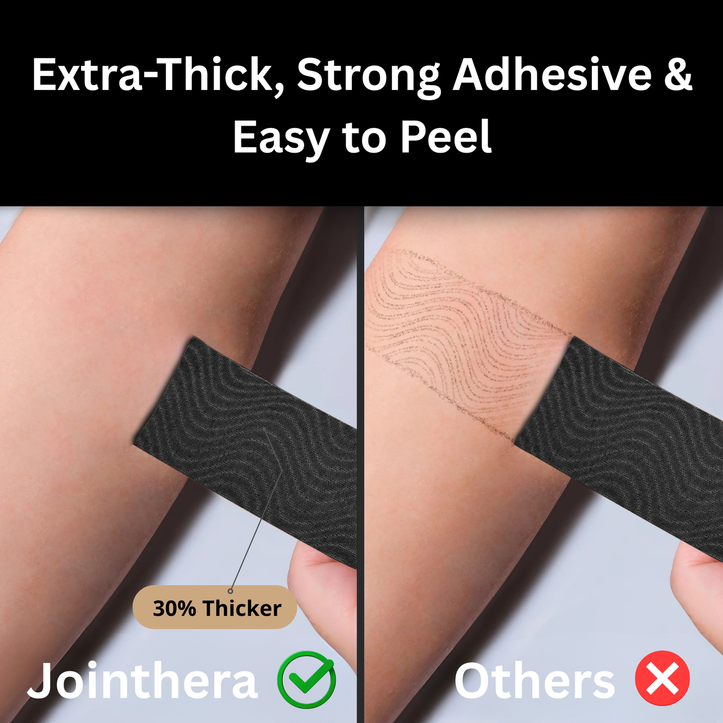 Premium Latex Free Kinesiology Tape – Precut Strips for Sensitive Skin, Waterproof & Hypoallergenic Athletic Support for Knee, Wrist, Ankle & Shoulder (2” x 10”, 2 Rolls, 20 Strips Each)