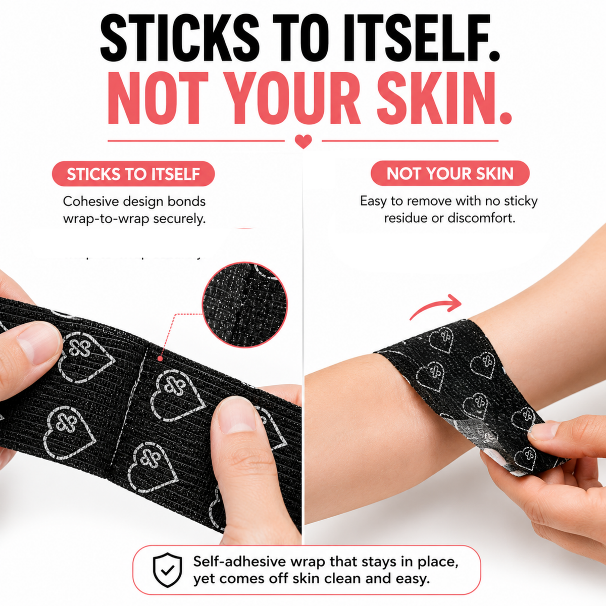 Premium Latex Free Self Adhesive Bandage Wrap For Compression, Injury Support & Joint Protection - 2" x 5 Yds, 6 Pack Jointhera