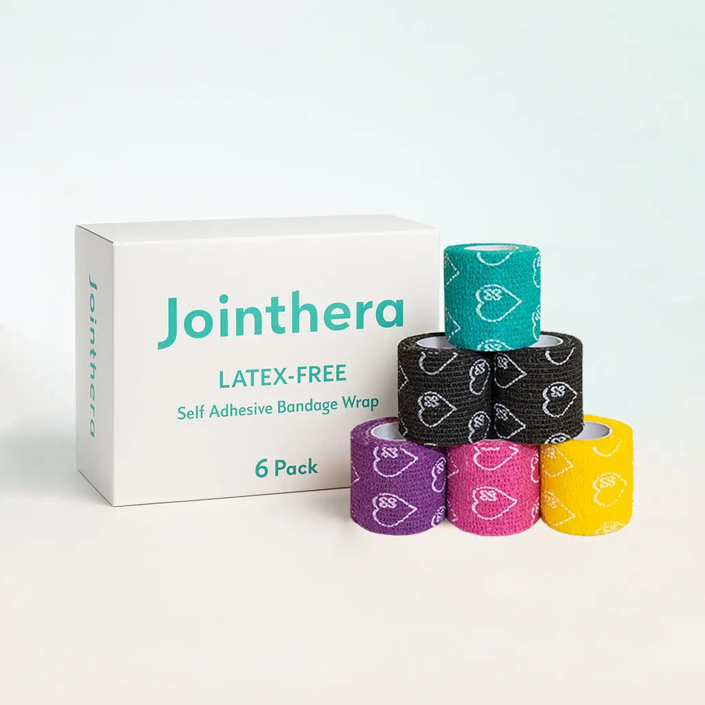 JOINTHERA Premium Latex Free Self Adhesive Bandage Wrap - 2" x 5 Yds, 6 Pack Jointhera