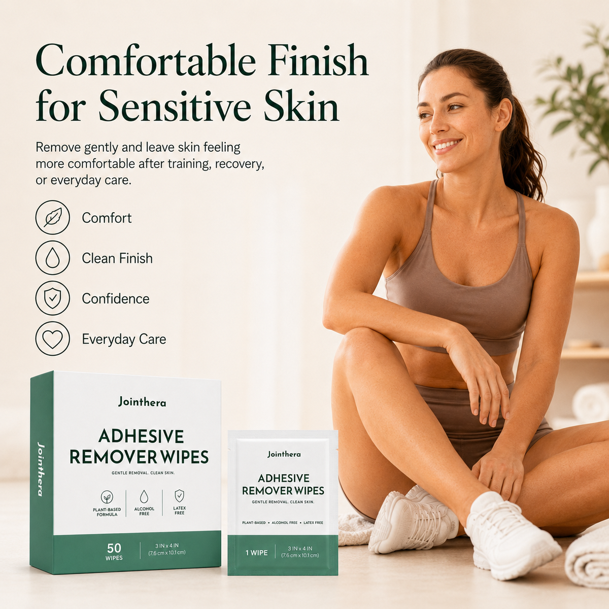 Adhesive Remover Wipes – Gentle, Skin-Friendly Formula for Removing Tape, Residue & Adhesives Safely for Sensitive Skin Jointhera Essentials