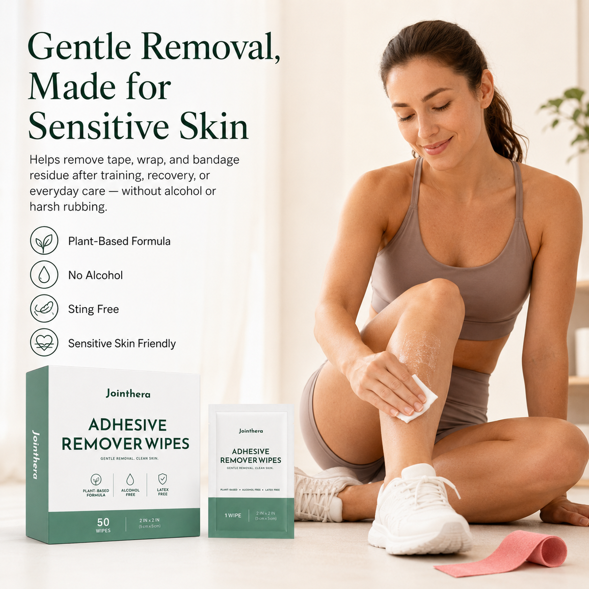 Adhesive Remover Wipes – Gentle, Skin-Friendly Formula for Removing Tape, Residue & Adhesives Safely for Sensitive Skin