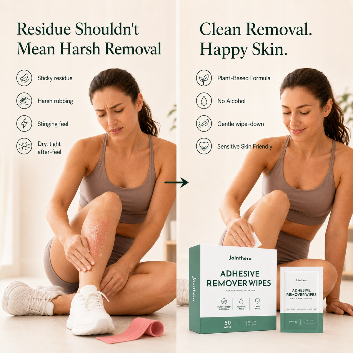 Adhesive Remover Wipes – Gentle, Skin-Friendly Formula for Removing Tape, Residue & Adhesives Safely for Sensitive Skin