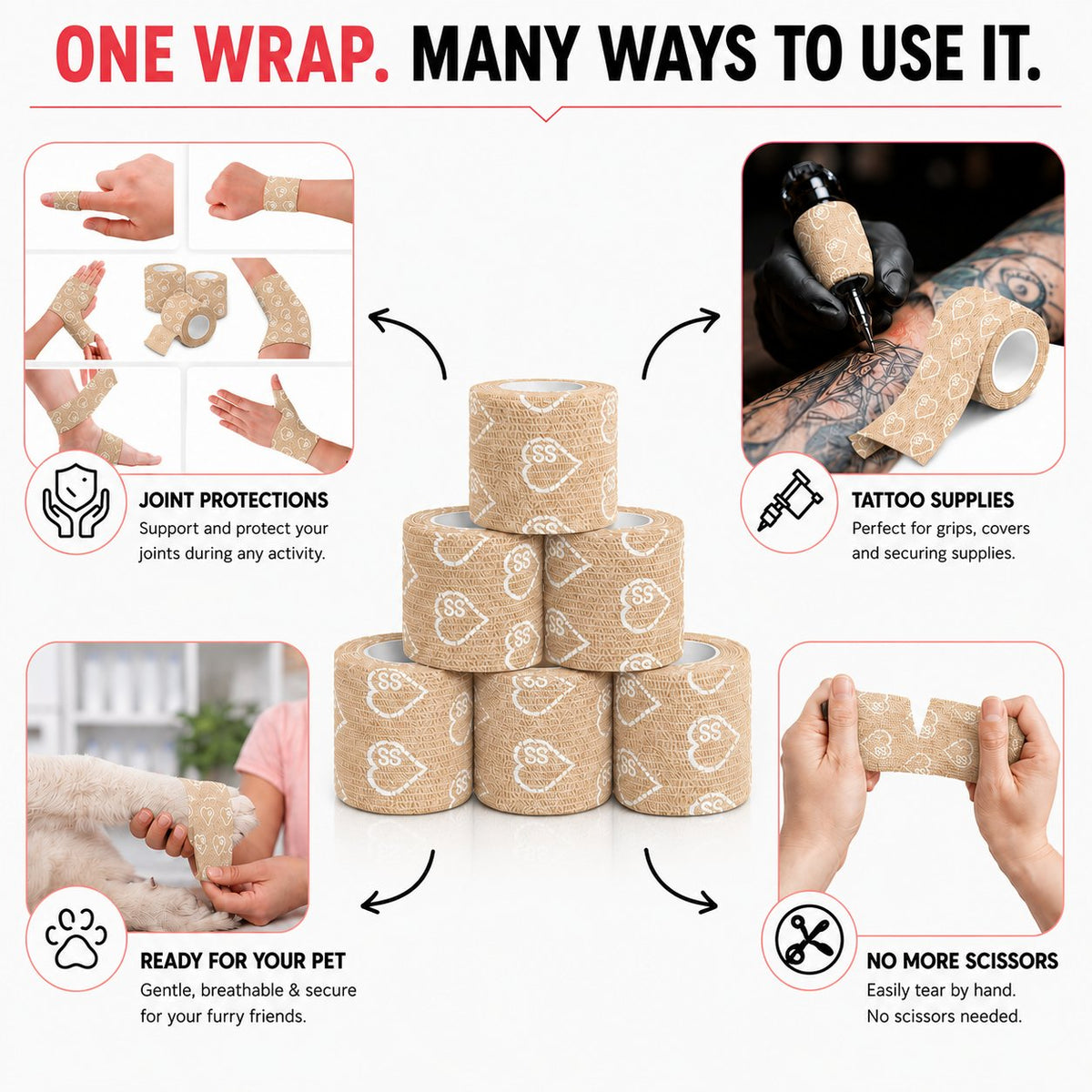 Jointhera beige wrap - one wrap, many ways
