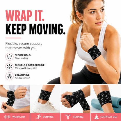 Jointhera black cohesive wrap - wrap it, press it, done