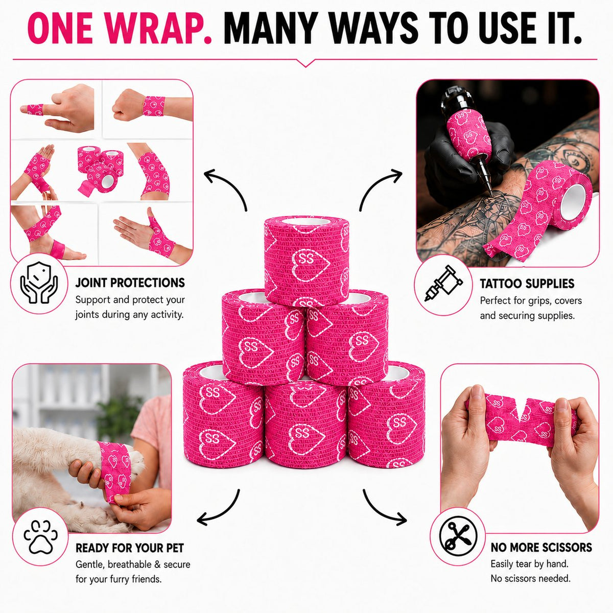 Jointhera pink wrap - one wrap, many ways