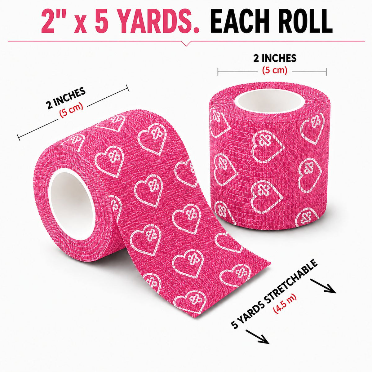 Jointhera pink wrap - 2 inches by 5 yards per roll